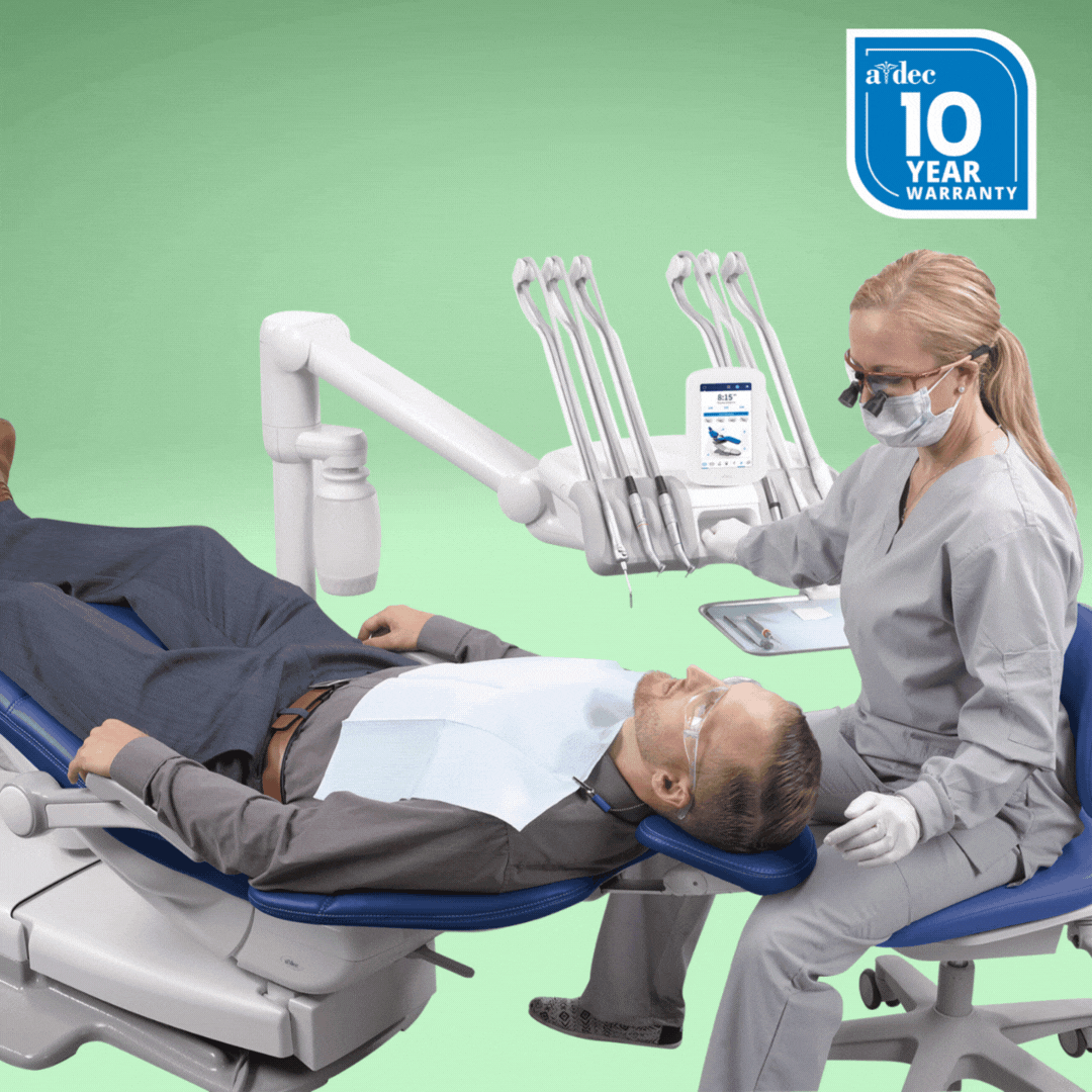 das GIF zeigt wie man sehr schnell in die 12 O Clock Position wechseln kann als Zahnarzt